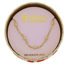 18K Gold Plated Cable, Satin Ball Chain Necklace