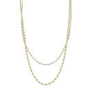 Gold 2 Layer Oval Ball Chain Necklace