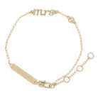 18K Gold Plated "mrs" with Clear Crystal Accent Bracelet