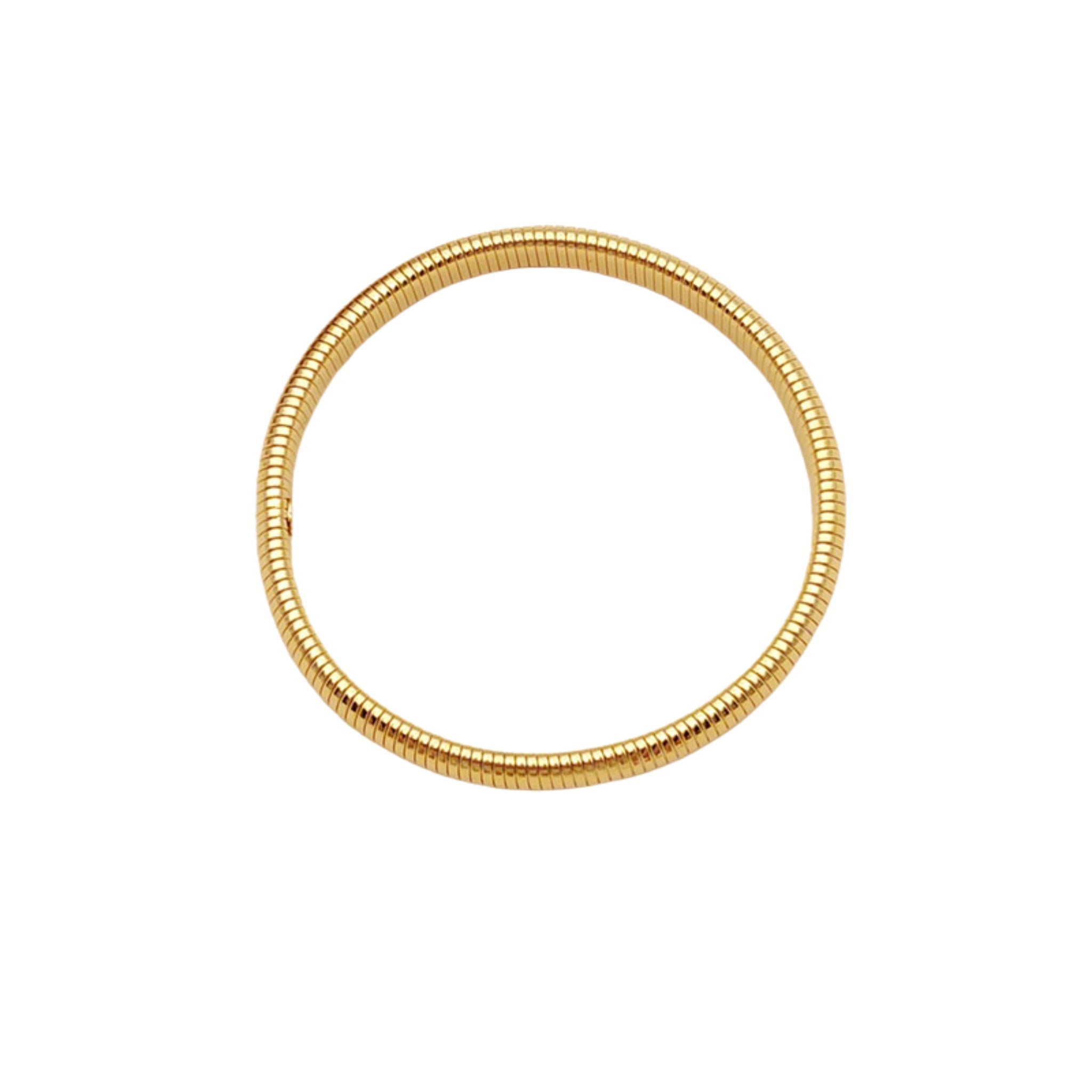 18K Gold Plated Small Stretchy Bangle Bracelet