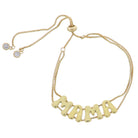 Gold Double Chain Bracelet with "Mama"