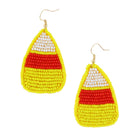 Beaded Candy Corn Earring