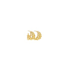 18K Gold Plated Triple Layer Ball Hoop Earring