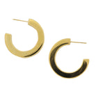 18K Gold Plated Cubed Hoop Earrings