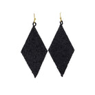 Black Beaded Diamond Earring