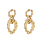 Twisted Rope Linked Circles & Teardrop Earring