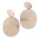 Gold Circle with Hinged Oval Earring