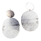 Silver Circle with Hinged Oval Earring