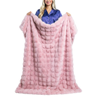 Pink Faux Fur Throw Blanket - Charming Charlie