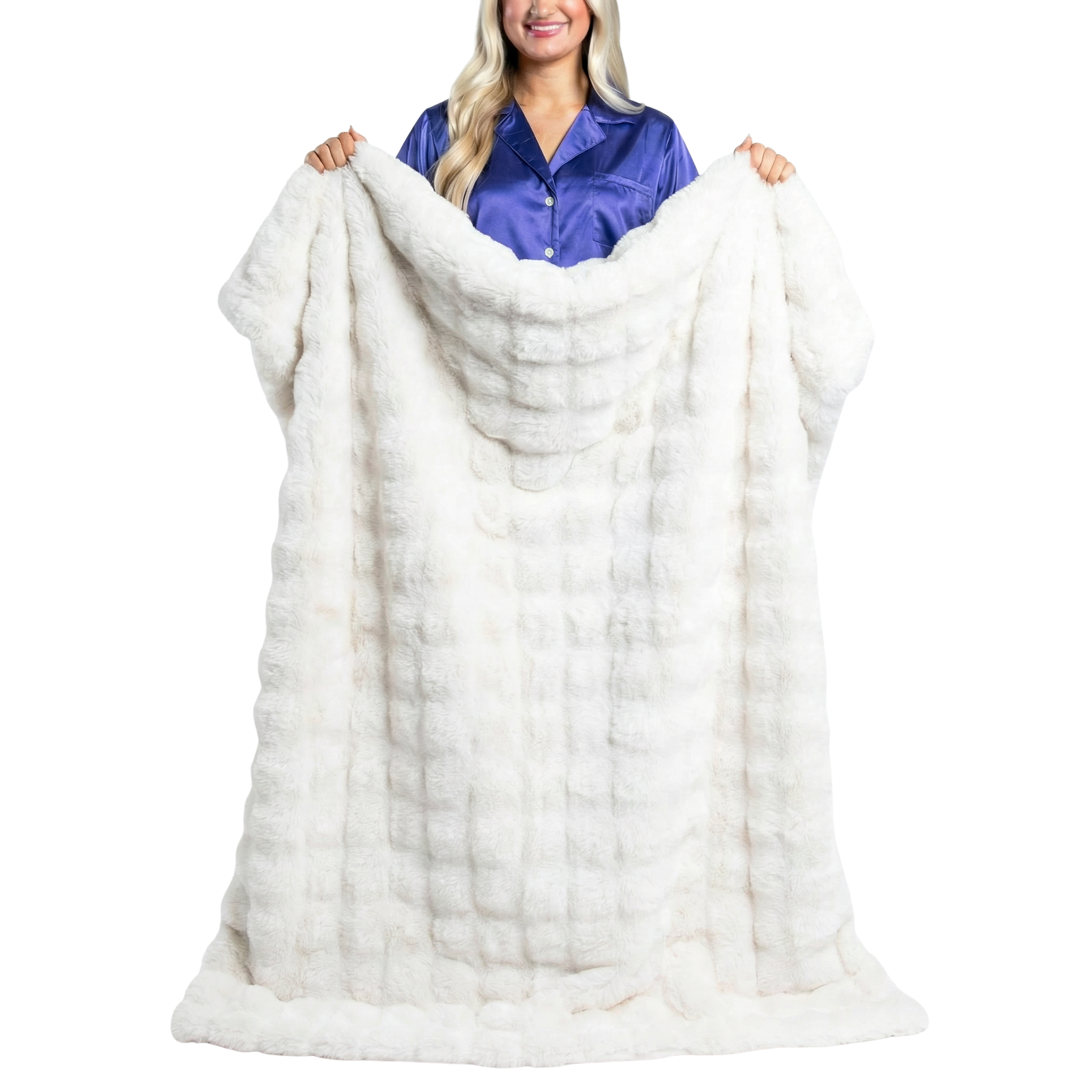 Cream Faux Fur Throw Blanket - Charming Charlie