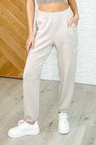 Jog and Snog Joggers in Mocha Cream - Charming Charlie