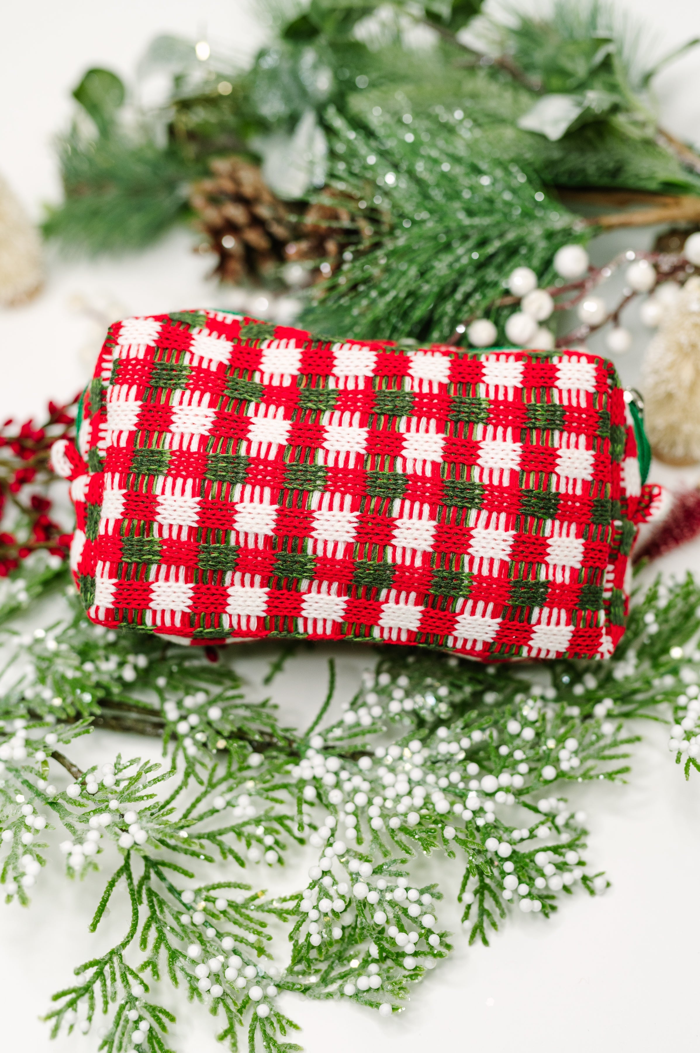 Jolly Holiday Textured Woven Zip Bag - Charming Charlie