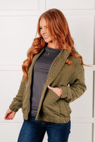 Jungle Explorer Quilted Zip Up Jacket - Charming Charlie