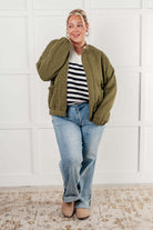 Jungle Explorer Quilted Zip Up Jacket - Charming Charlie