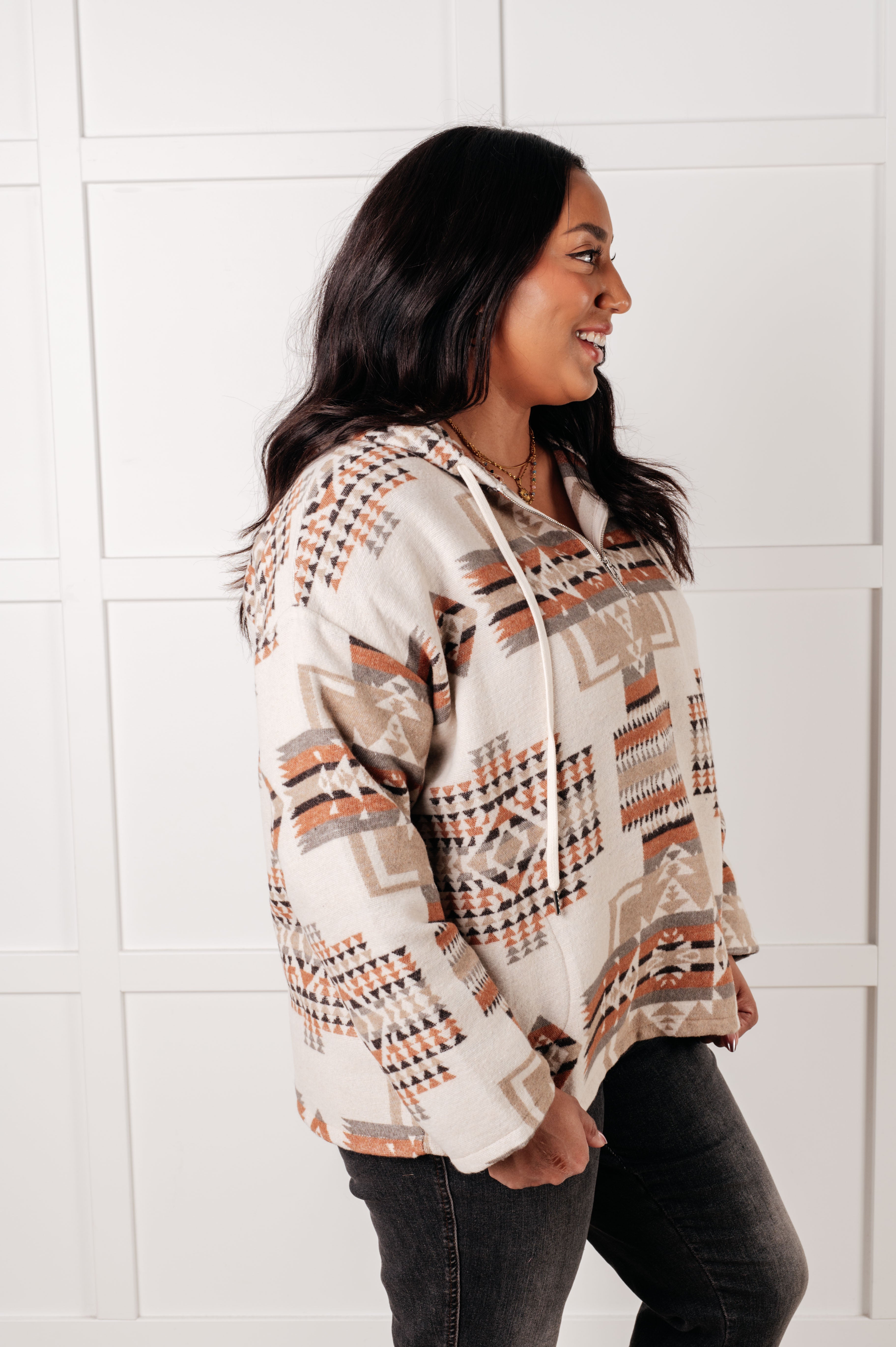 Just Going For It Aztec Hoodie - Charming Charlie