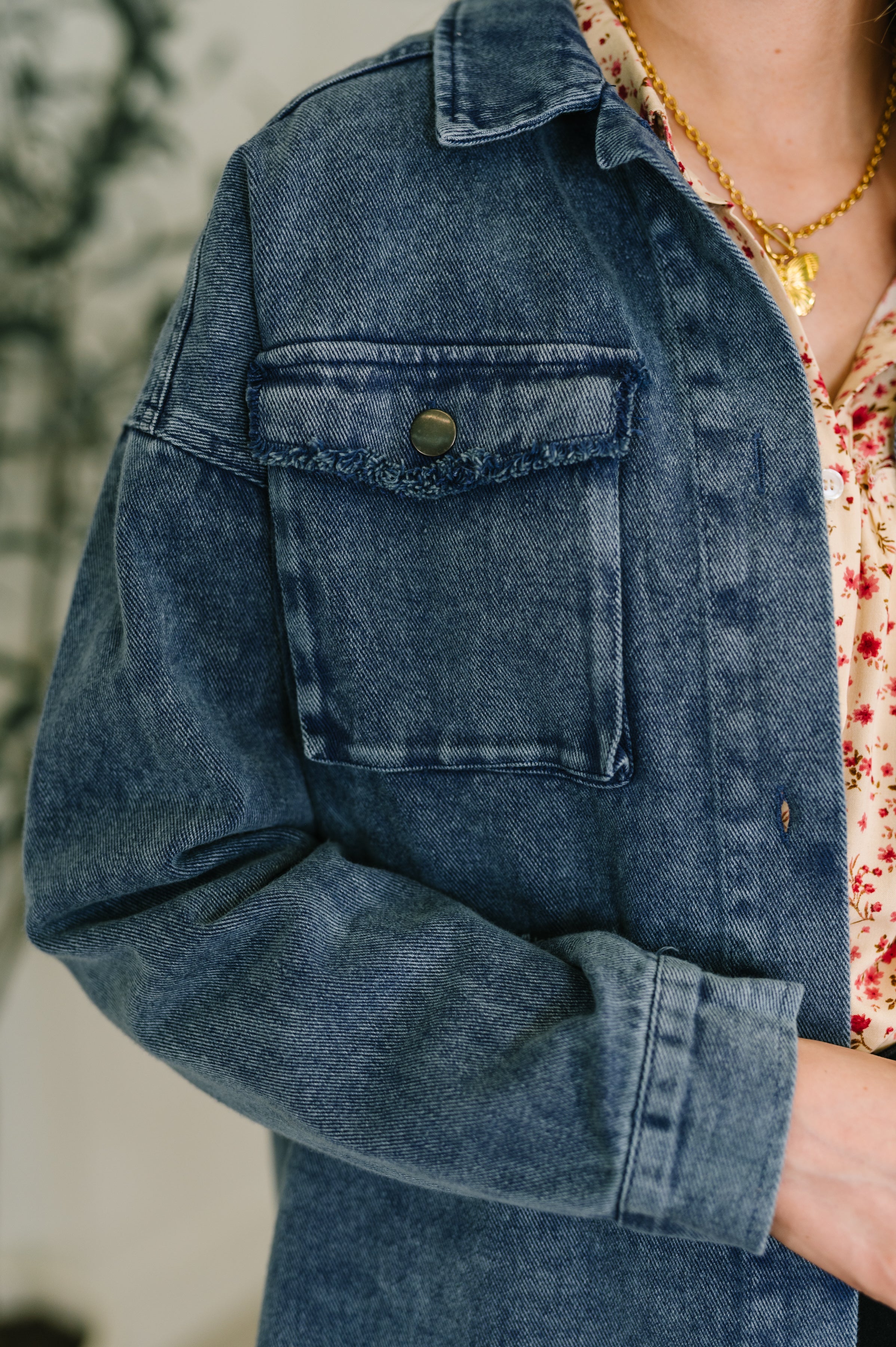 Just In Case Mineral Wash Shacket - Charming Charlie