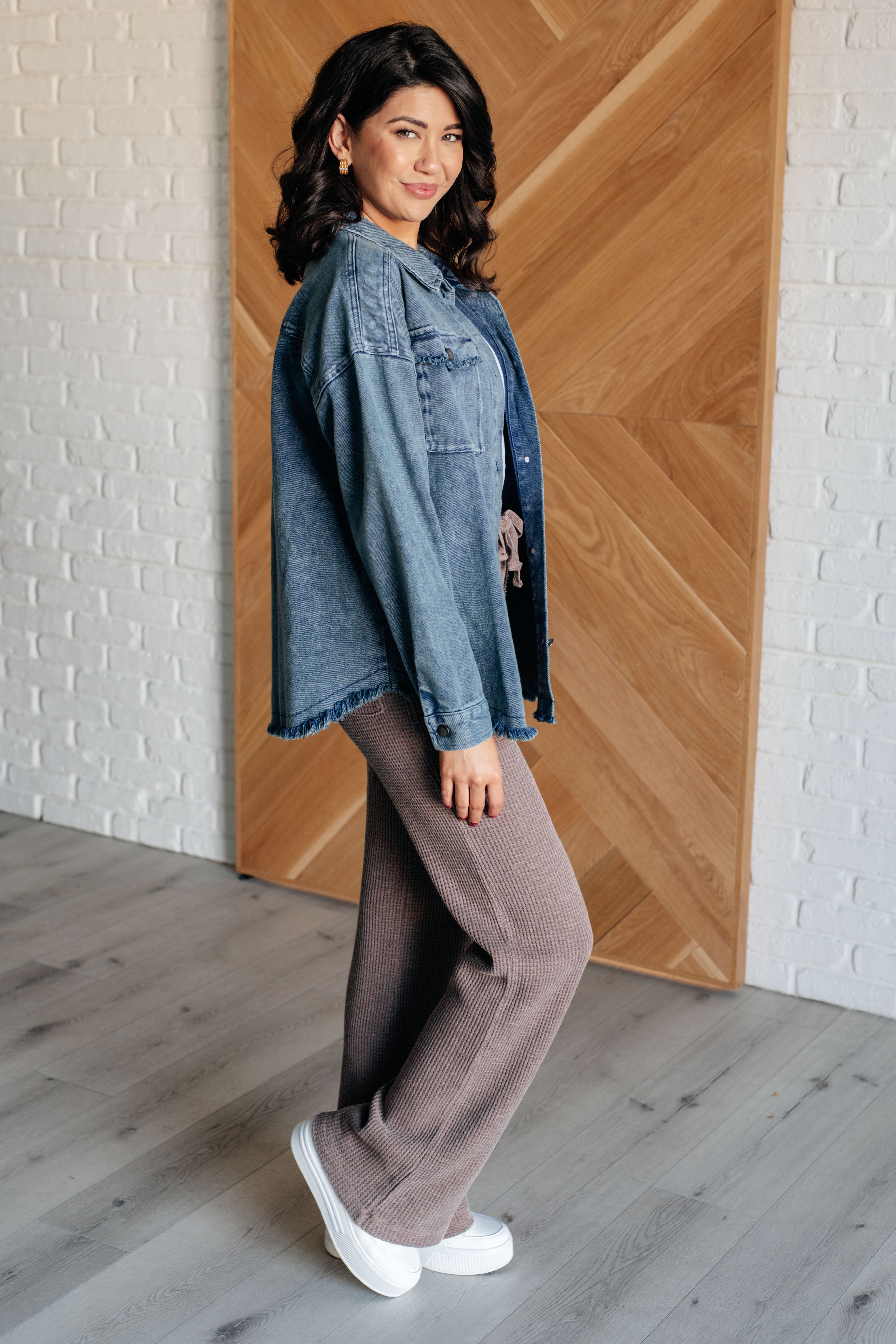 Just In Case Mineral Wash Shacket - Charming Charlie