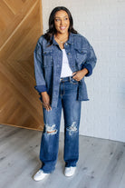 Just In Case Mineral Wash Shacket - Charming Charlie