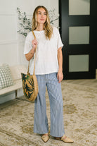 Just Like That Relaxed Heather Tee in Ivory - Charming Charlie