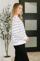 Just My Stripe Zipper Top - Charming Charlie