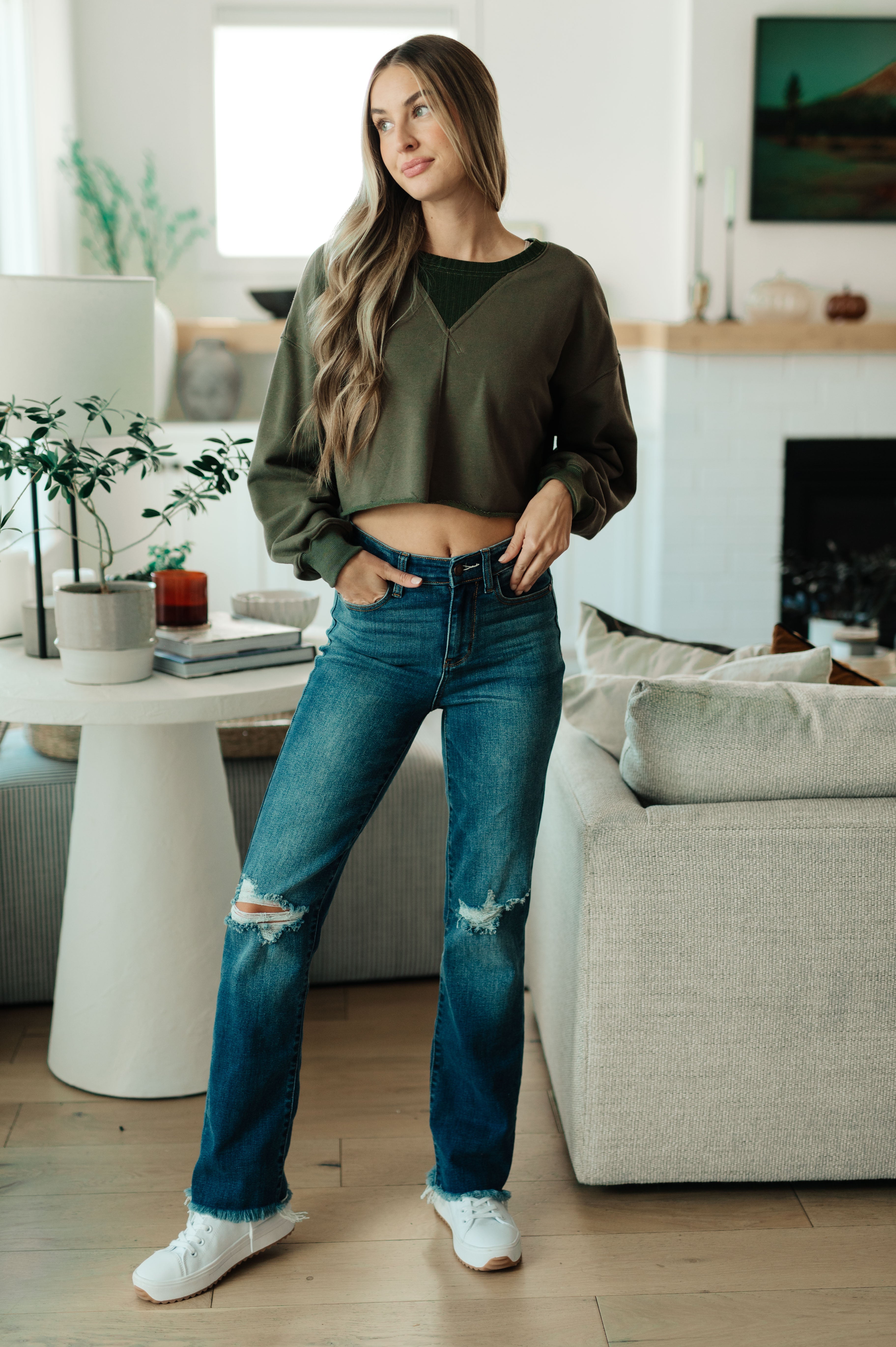 Just a Casual Crop Pullover - Charming Charlie