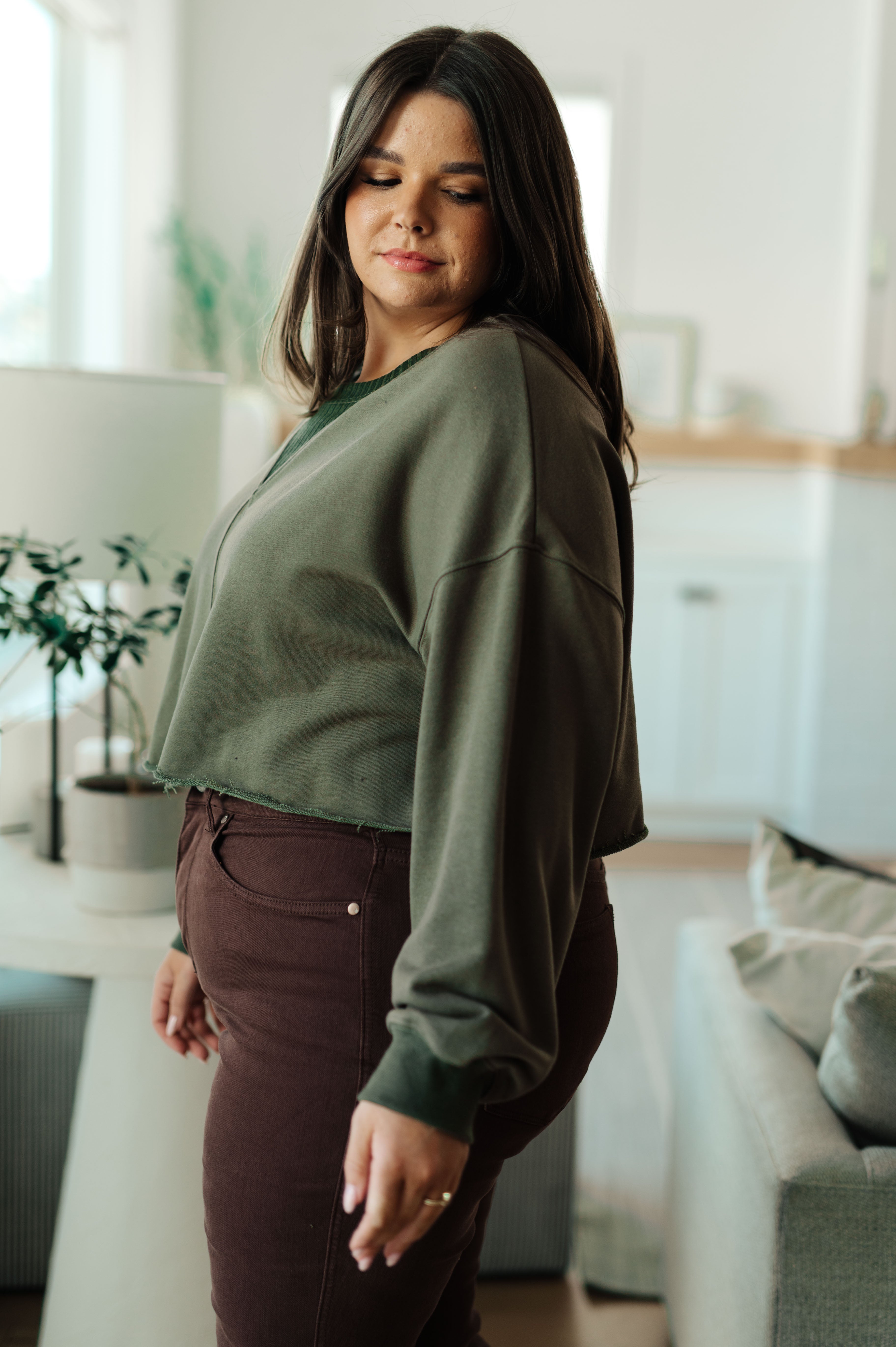 Just a Casual Crop Pullover - Charming Charlie