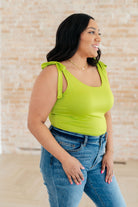 Just a Spritz Bodysuit in Lime - Charming Charlie