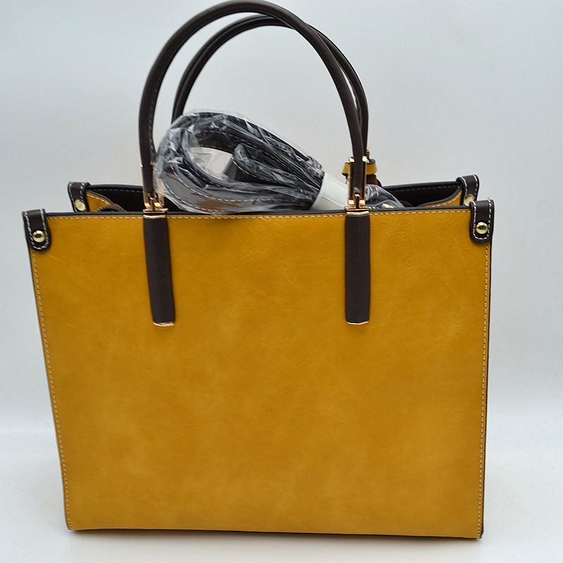 Large Shoulder Vegan Leather Tassel Handbag For Women - Tote Bag