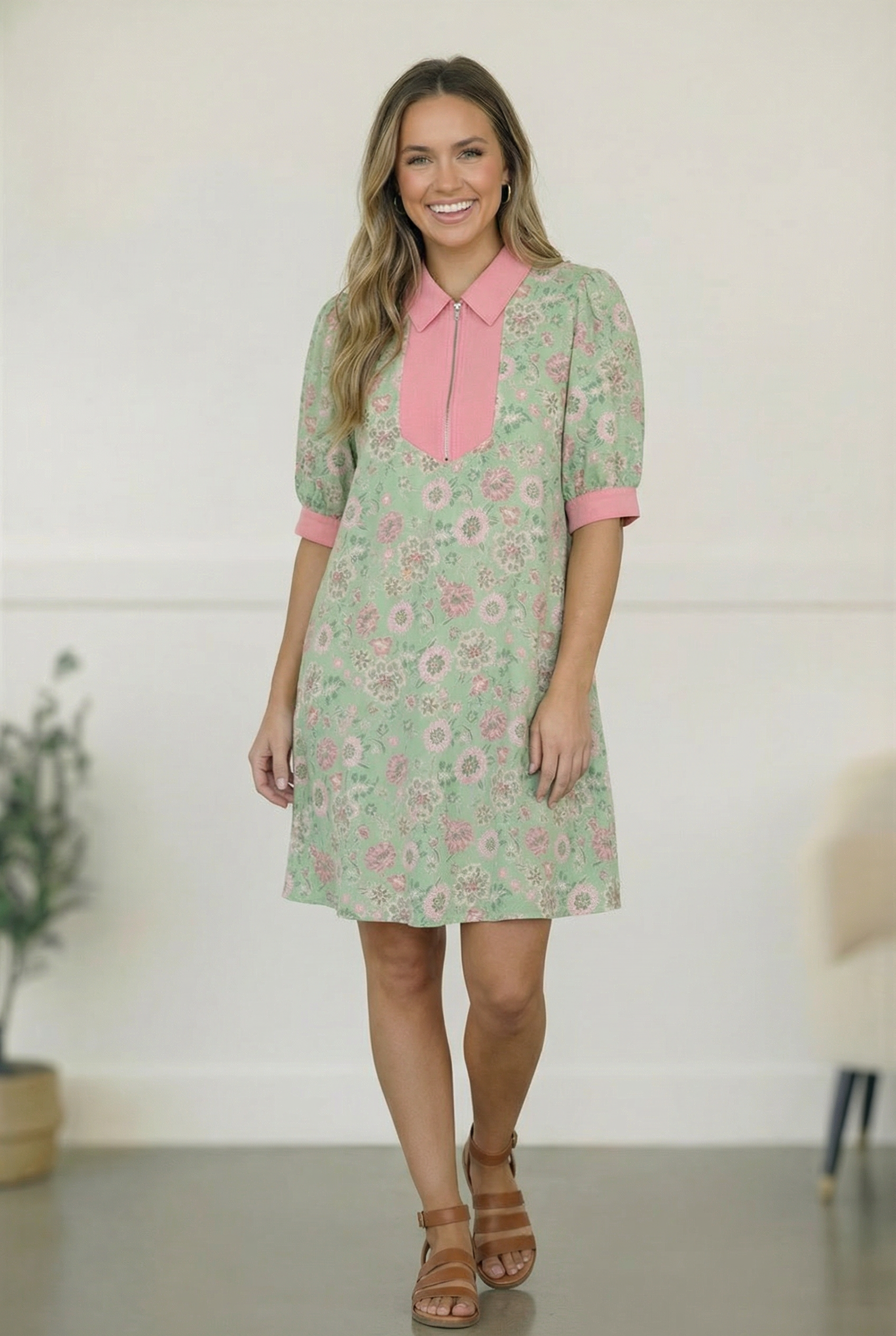 Blast From the Past Mint Blossom Dress - Charming Charlie