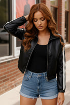 Street Stride Pleather Jacket - Charming Charlie