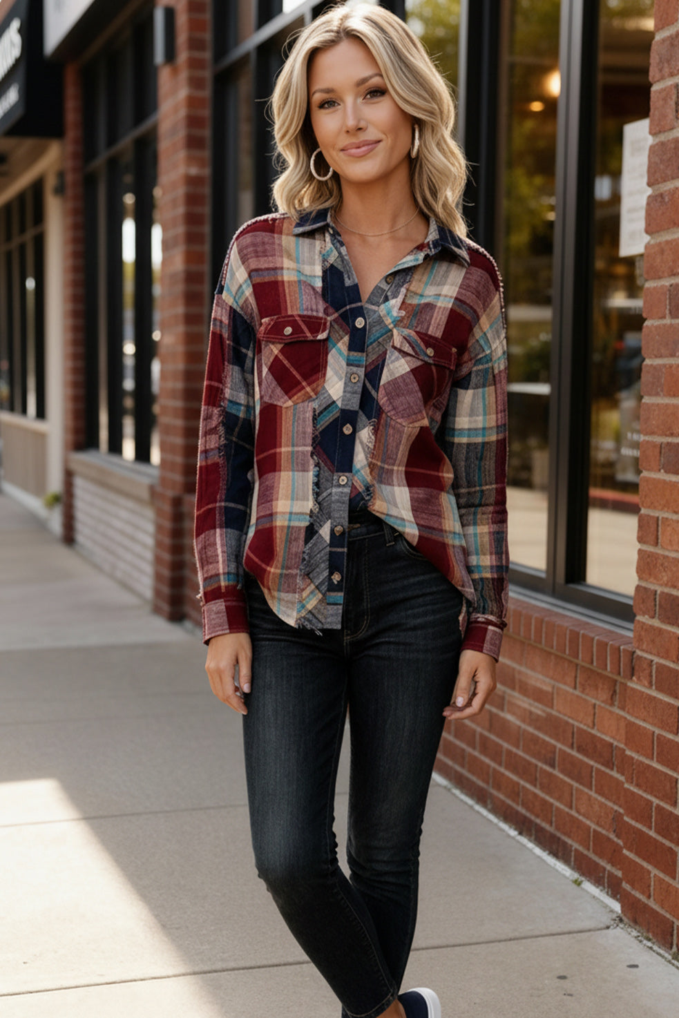 Rustic Remix Flannel Top - Charming Charlie
