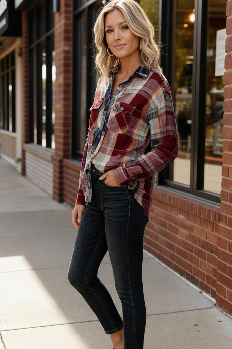 Rustic Remix Flannel Top - Charming Charlie