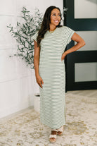 Keep Me Comfy Casual Maxi Dress in Green - Charming Charlie