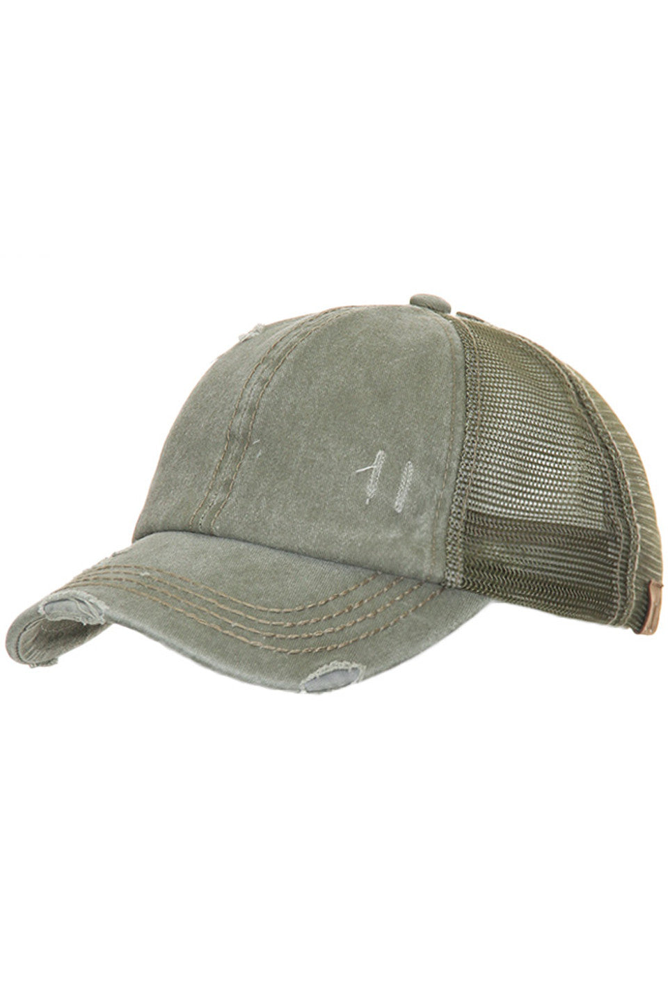 Khaki C.C BASEBALL PONYCAP is the perfect combination of fashion and function. Made with high-quality materials, it provides both style and protection from the sun. Its adjustable strap ensures a comfortable fit for all head sizes. Stay trendy and protected with the C.C BASEBALL PONYCAP.