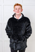 Kids Oversized Hoodie Blanket in Black - Charming Charlie