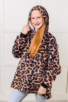 Kids Oversized Hoodie Blanket in Leopard - Charming Charlie