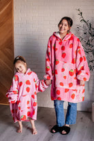 Oversized Blanket Hoodie in Strawberry - Charming Charlie