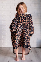 Kids Oversized Hoodie Blanket in Leopard - Charming Charlie