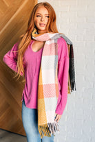 Kinda Sorta Ribbed Top in Magenta - Charming Charlie