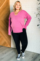 Kinda Sorta Ribbed Top in Magenta - Charming Charlie