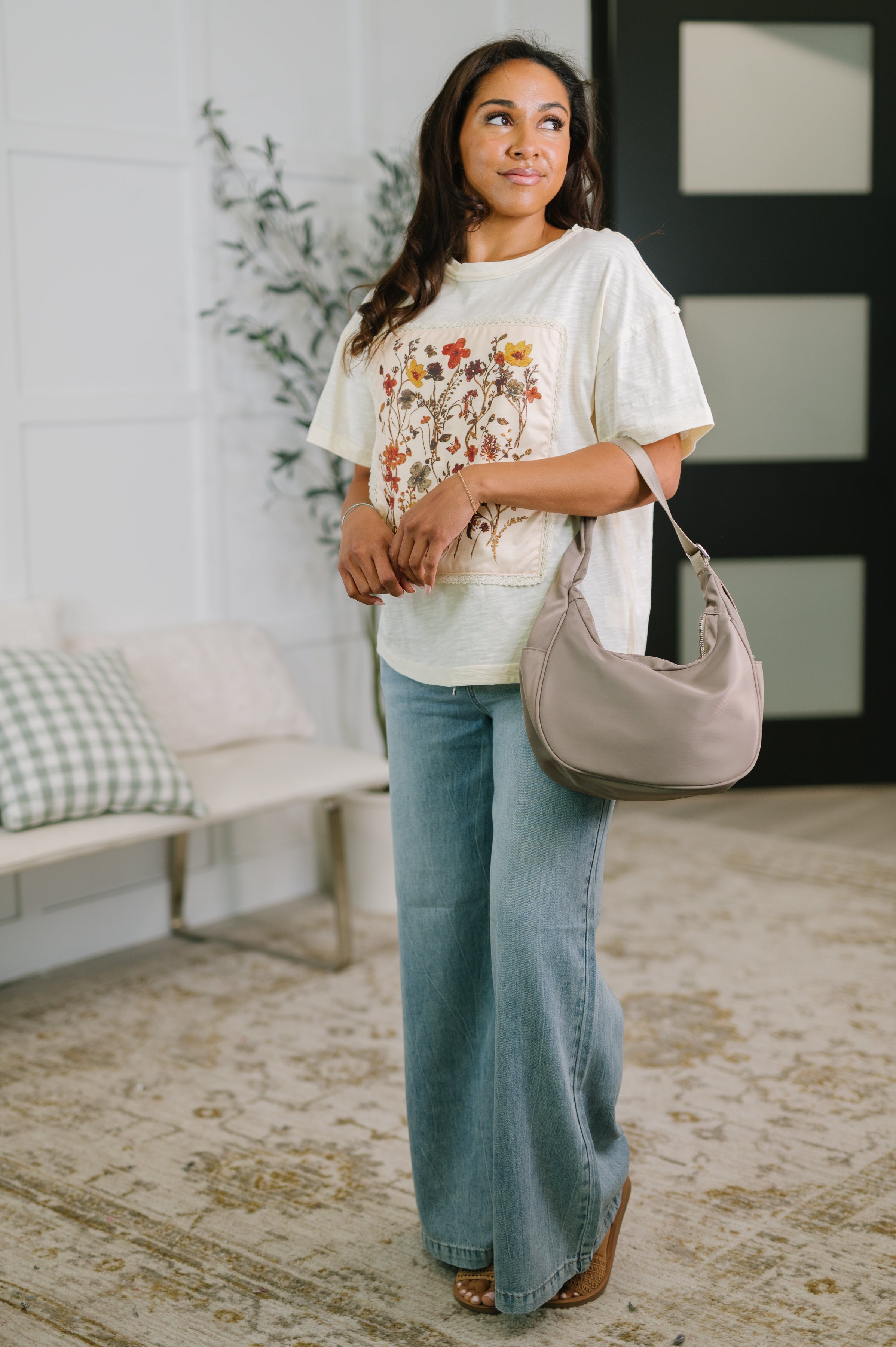 Knee Deep in Flowers We Applique Top - Charming Charlie