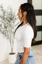 Knit Pick Basic Tee in Off White - Charming Charlie