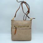 Women’s Kaylee Soft PU Vegan Leather 2 in 1 Tote Crossbody Bag - Beige - Crossbody Bags