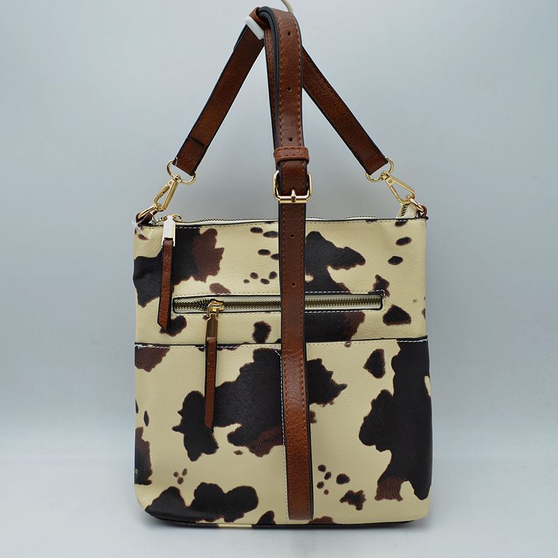 Women’s Kaylee Soft PU Vegan Leather 2 in 1 Tote Crossbody Bag - Cow - Crossbody Bags