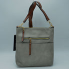 Women’s Kaylee Soft PU Vegan Leather 2 in 1 Tote Crossbody Bag - Dark Gray1 - Crossbody Bags