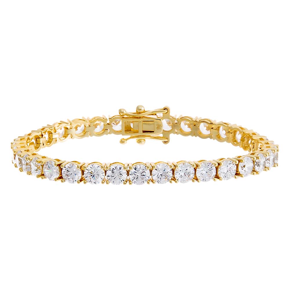 Gold / 5MM / 6.5" Classic Tennis Bracelet - Adina's Jewels