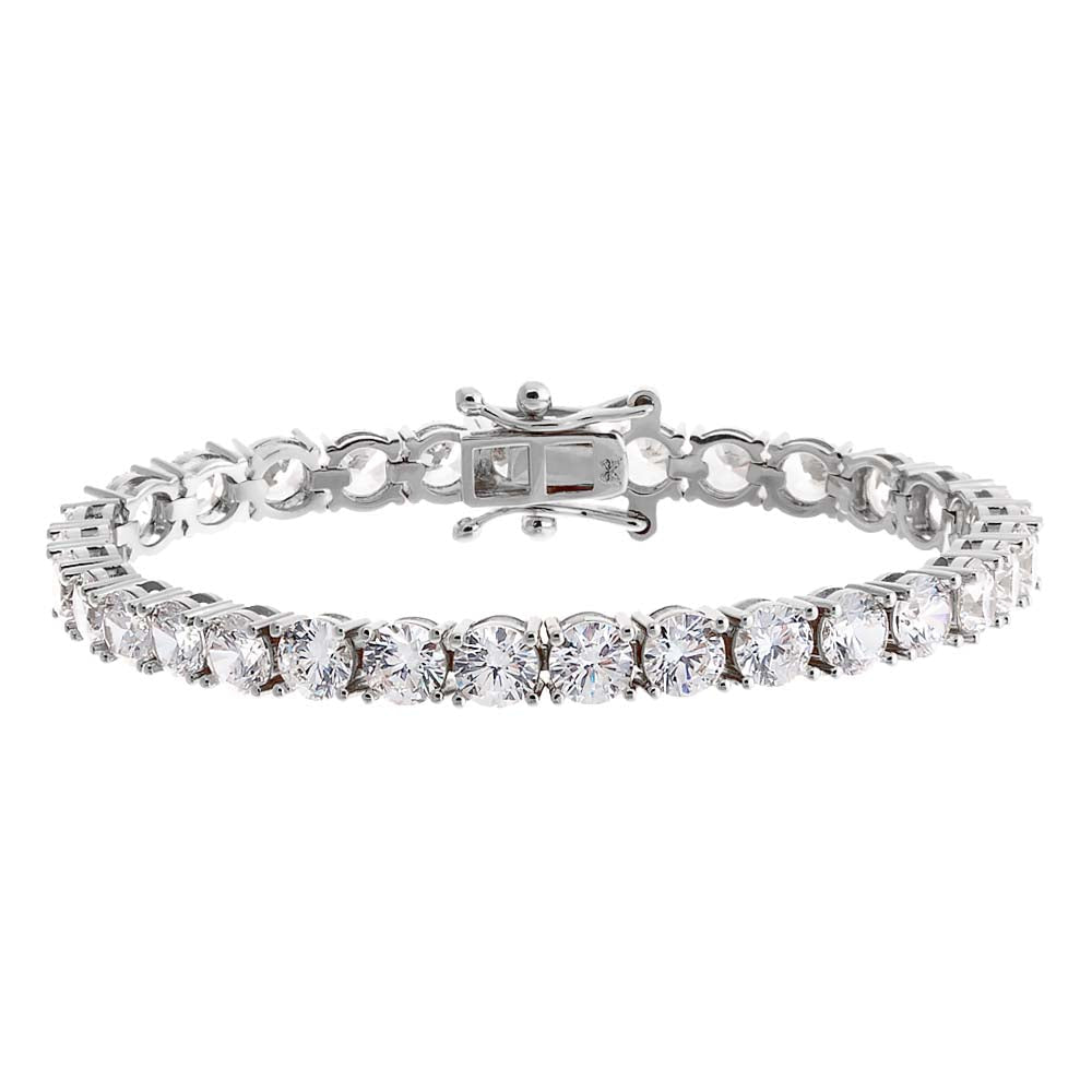 Silver / 5MM / 6.5" Classic Tennis Bracelet - Adina's Jewels