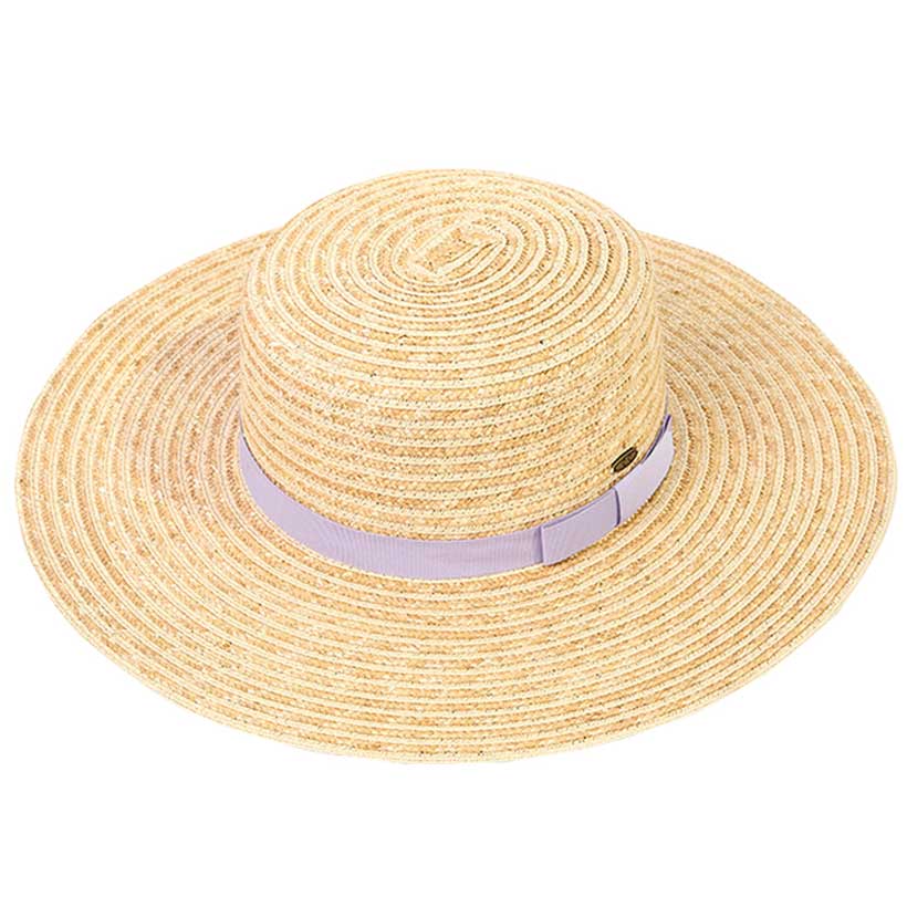 Lavender CC Boater Sunhat with Solid, fashionable design and vibrant color will make you more attractive. It's a great accessory for any outfit. Whether you‚Äôre basking under the summer sun at the beach, lounging by the pool, or kicking back with friends at the lake. Perfect gifts for Prom, birthdays, holidays, or any occasion.