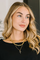 Layered Faith Necklace in Gold - Charming Charlie