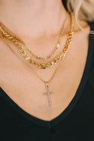 Layered Faith Necklace in Gold - Charming Charlie